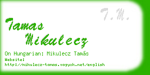 tamas mikulecz business card